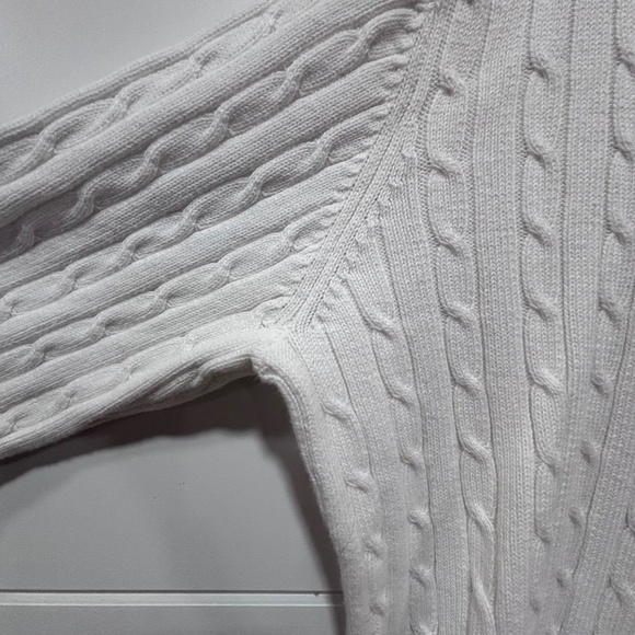 Eddie Bauer made in Australia white knit cardigan cotton blend size L-read descr - Picture 6 of 16